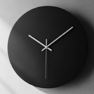 Modern Wall Clock (Matte Black)