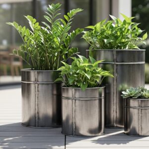 Metal Planter Pot Set (3-Piece)