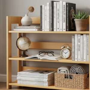 Compact Bookshelf Organizer (4-Tier)