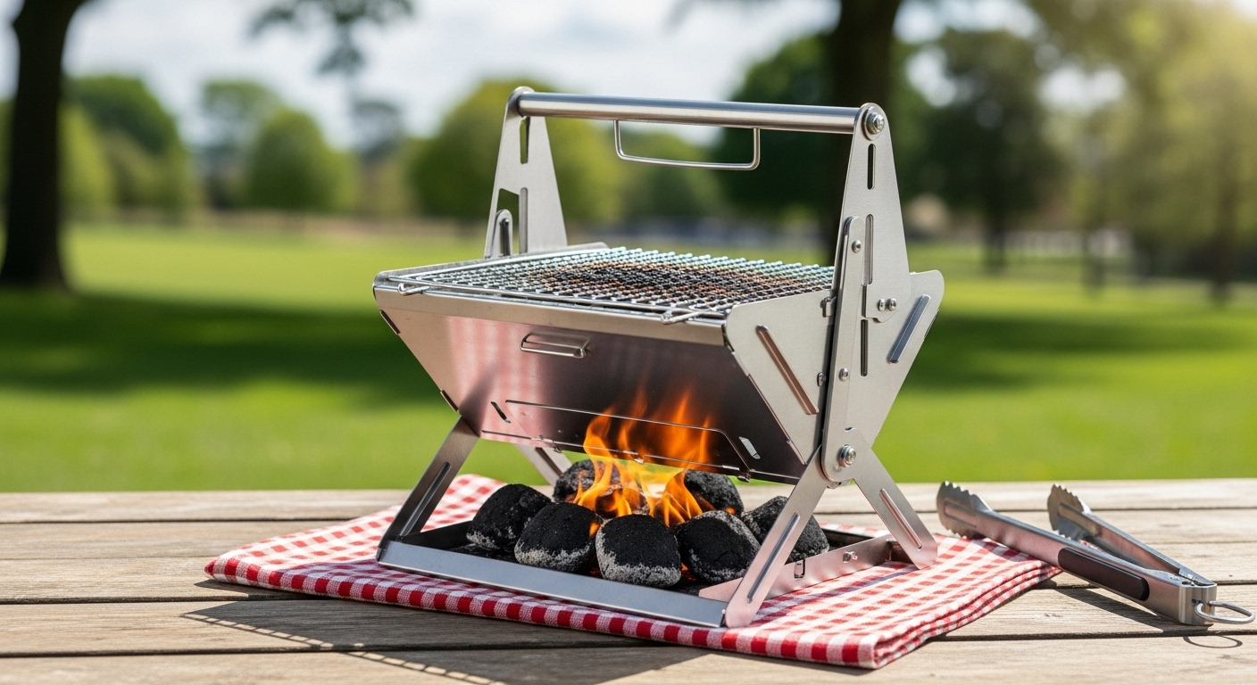Portable Charcoal Grill (Foldable)